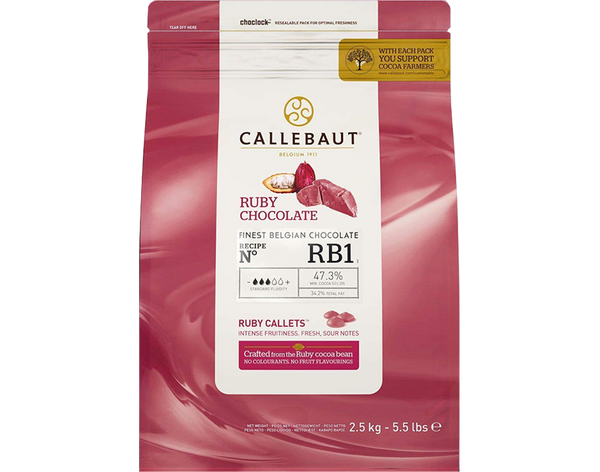  Callebaut Couveture Ruby Chocolate 5 lbs : Everything Else