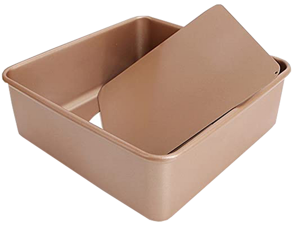 Non-Stick Square Deep Cake Pan with Loose Bottom 8-Inch